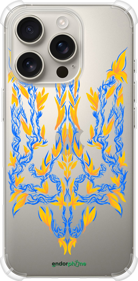 Силикон с усиленными углами чехол Герб Украины v3 для Apple iPhone 16 Pro - 5313sp-3708 изображение 