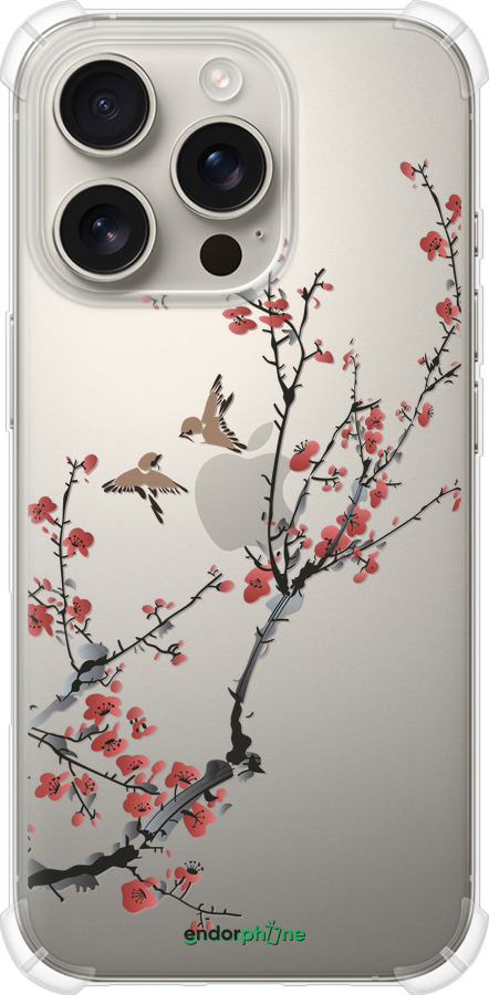Силикон с усиленными углами чехол Сакура v2 для Apple iPhone 16 Pro - 5538sp-3708 изображение 