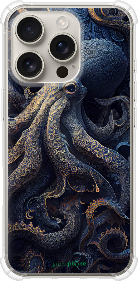 Силіконовий протиударний с посиленими кутами чехол Восьминіг для Apple iPhone 16 Pro - 5551sp-3708 изображение 