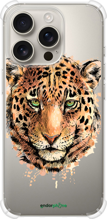 Силикон с усиленными углами чехол Леопард v2 для Apple iPhone 16 Pro - 5606sp-3708 изображение 