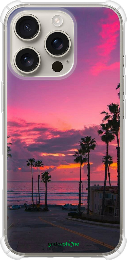 Силикон с усиленными углами чехол Пальмы для Apple iPhone 16 Pro - 5873sp-3708 изображение 