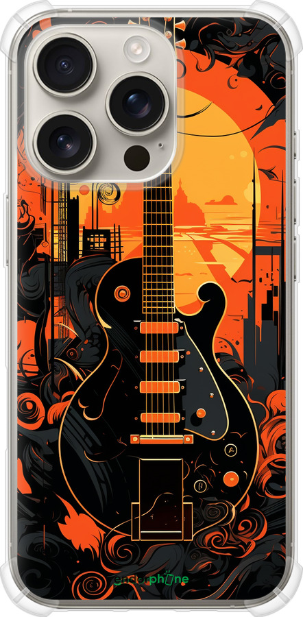 Силіконовий протиударний с посиленими кутами чехол Гитара для Apple iPhone 16 Pro - 5957sp-3708 изображение 