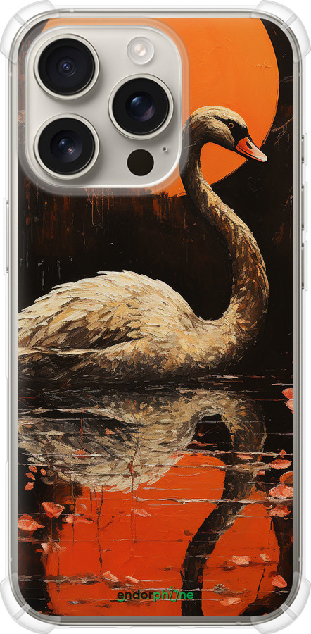 Силіконовий протиударний с посиленими кутами чехол Лебідь для Apple iPhone 16 Pro - 5964sp-3708 изображение 