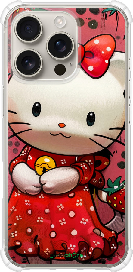 Силикон с усиленными углами чехол hello kitty1 для Apple iPhone 16 Pro - 6036sp-3708 изображение 