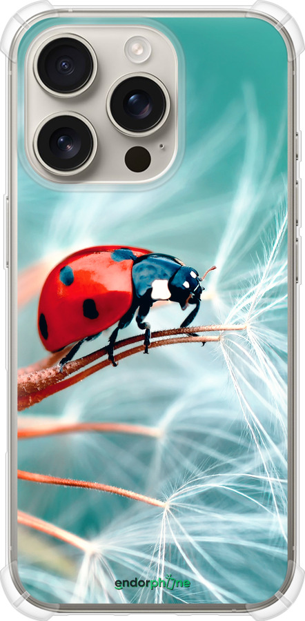 Силикон с усиленными углами чехол Божья коровка для Apple iPhone 16 Pro - 6049sp-3708 изображение 