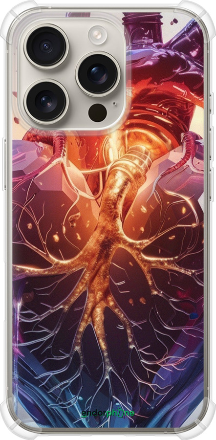 Силикон с усиленными углами чехол Crystal Heart для Apple iPhone 16 Pro - 6070sp-3708 изображение 