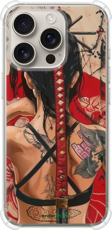 Силикон с усиленными углами чехол Тайна катаны для Apple iPhone 16 Pro - 6074sp-3708 изображение 