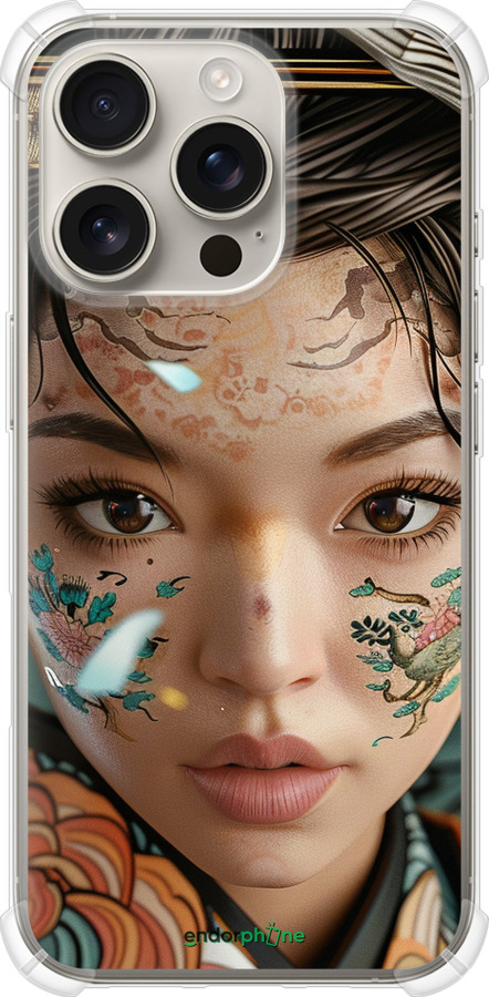 Силикон с усиленными углами чехол Взгляд души самурая для Apple iPhone 16 Pro - 6076sp-3708 изображение 