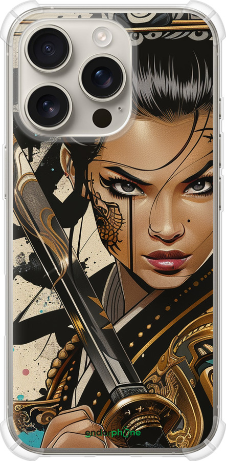 Силіконовий протиударний с посиленими кутами чехол Воїнка вітрів для Apple iPhone 16 Pro - 6077sp-3708 изображение 