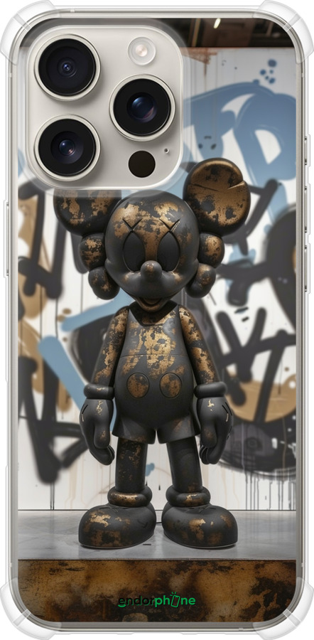 Силикон с усиленными углами чехол Bronze kaws v2 для Apple iPhone 16 Pro - 6098sp-3708 изображение 