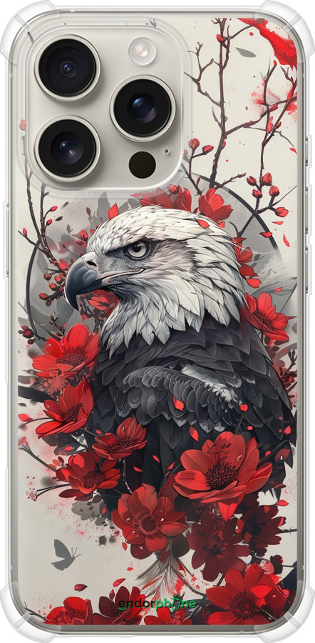 Силикон с усиленными углами чехол Рубиновый орел для Apple iPhone 16 Pro - 6103sp-3708 изображение 