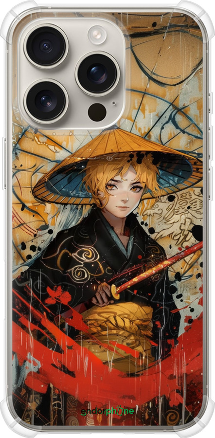 Силіконовий протиударний с посиленими кутами чехол Самурайська відвага для Apple iPhone 16 Pro - 6115sp-3708 изображение 