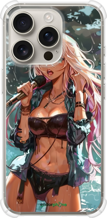 Силикон с усиленными углами чехол Аниме-звезда под водопадом для Apple iPhone 16 Pro - 6121sp-3708 изображение 