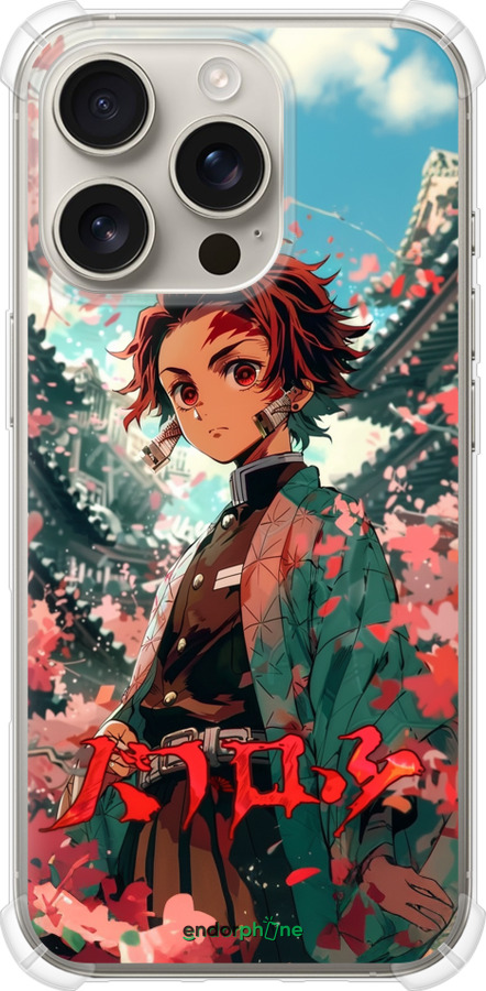 Силіконовий протиударний с посиленими кутами чехол Tanjiro Kamado для Apple iPhone 16 Pro - 6132sp-3708 изображение 