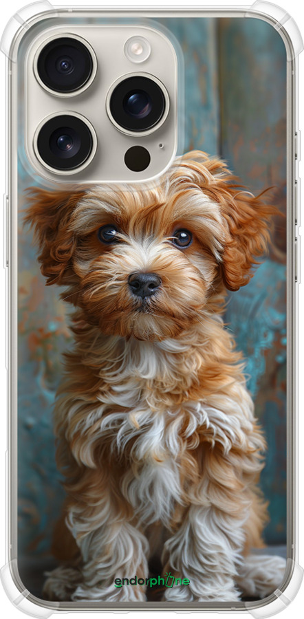 Силикон с усиленными углами чехол Щенок мальтипу для Apple iPhone 16 Pro - 6157sp-3708 изображение 