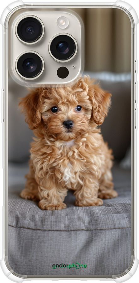 Силикон с усиленными углами чехол Mini-maltipoo для Apple iPhone 16 Pro - 6158sp-3708 изображение 