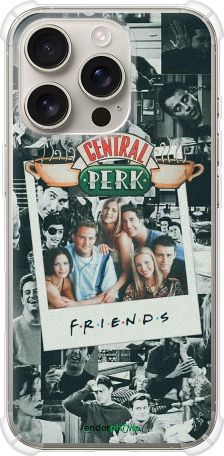 Силикон с усиленными углами чехол Друзья для Apple iPhone 16 Pro - 6276sp-3708 изображение 