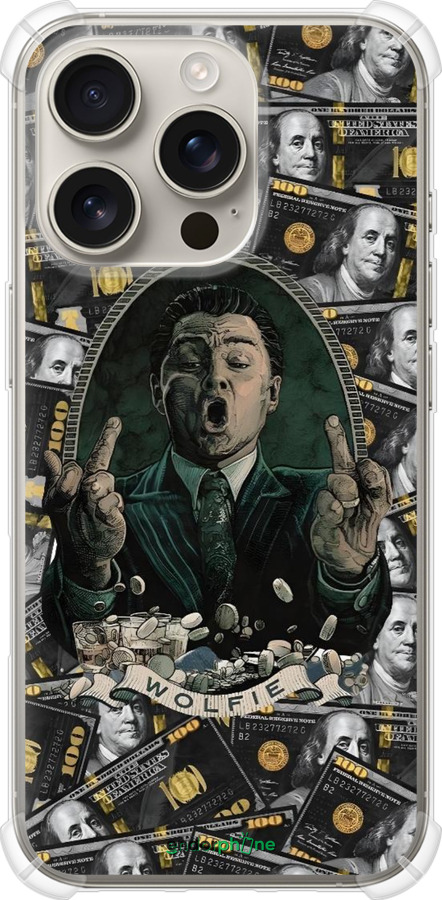 Силикон с усиленными углами чехол Волк с валл стрит для Apple iPhone 16 Pro - 6287sp-3708 изображение 