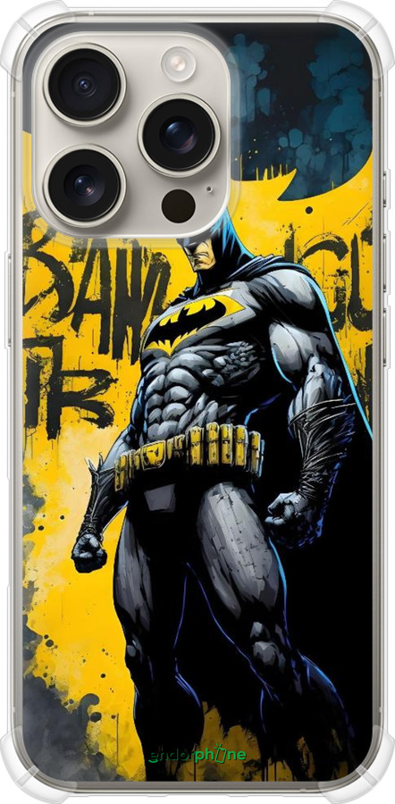 Силикон с усиленными углами чехол Бетмен для Apple iPhone 16 Pro - 6290sp-3708 изображение 