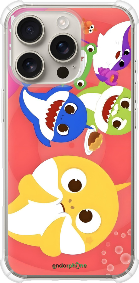 Силіконовий протиударний с посиленими кутами чехол Бейби Шаркс для Apple iPhone 16 Pro - 6305sp-3708 изображение 