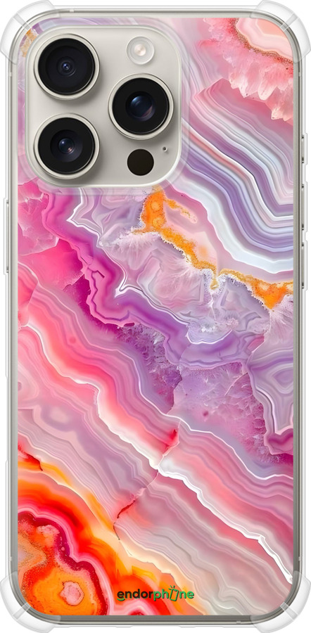 Силикон с усиленными углами чехол Мрамор 2 для Apple iPhone 16 Pro - 6307sp-3708 изображение 