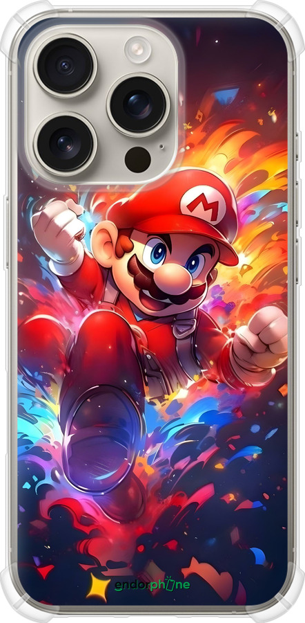 Силикон с усиленными углами чехол Супер Марио для Apple iPhone 16 Pro - 6342sp-3708 изображение 