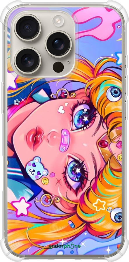 Силіконовий протиударний с посиленими кутами чехол Сейлор Мун 4 для Apple iPhone 16 Pro - 6353sp-3708 изображение 