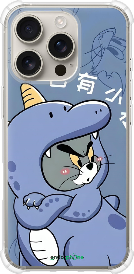 Силіконовий протиударний с посиленими кутами чехол Том і джеррі 1 для Apple iPhone 16 Pro - 6358sp-3708 изображение 