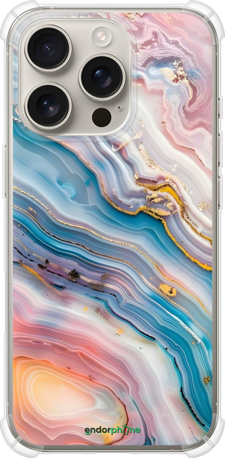 Силіконовий протиударний с посиленими кутами чехол Мрамор красивый для Apple iPhone 16 Pro - 6376sp-3708 изображение 