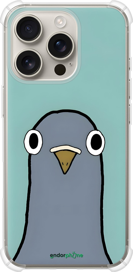 Силикон с усиленными углами чехол Голубь для Apple iPhone 16 Pro - 6388sp-3708 изображение 