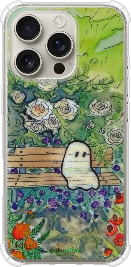 Силикон с усиленными углами чехол Грустное привидение для Apple iPhone 16 Pro - 6403sp-3708 изображение 