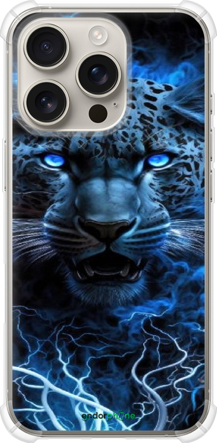 Силикон с усиленными углами чехол Ледяной леопард для Apple iPhone 16 Pro - 6460sp-3708 изображение 