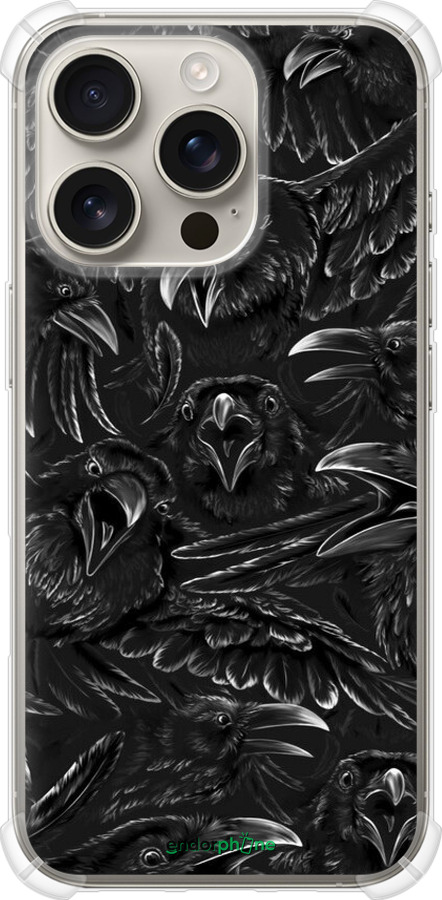 Силикон с усиленными углами чехол Воронья ярость для Apple iPhone 16 Pro - 6474sp-3708 изображение 