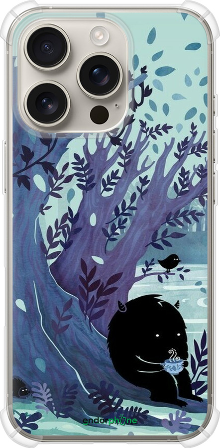 Силикон с усиленными углами чехол Арт принт Тихое место чая для Apple iPhone 16 Pro - 6544sp-3708 изображение 