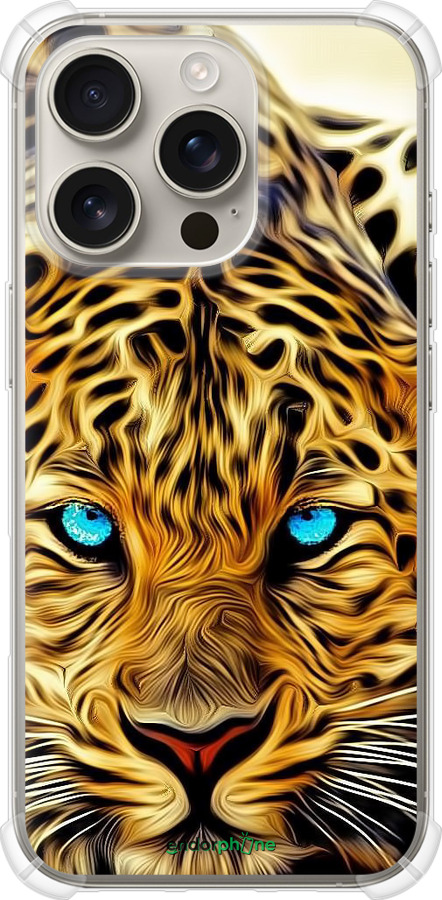 Силикон с усиленными углами чехол Леопард для Apple iPhone 16 Pro - 6611sp-3708 изображение 