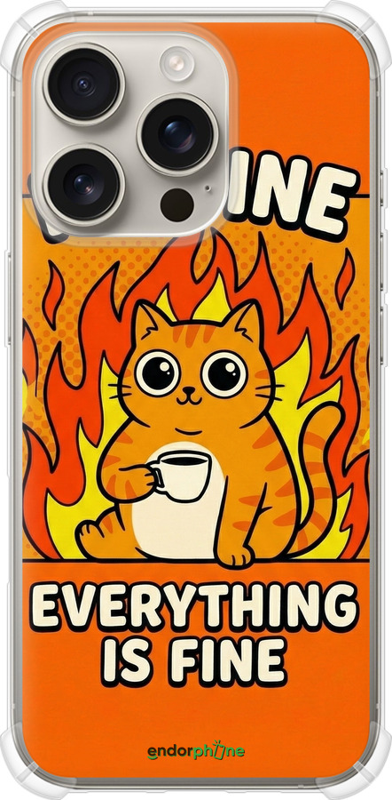 Силикон с усиленными углами чехол Funny Cat для Apple iPhone 16 Pro - 6786sp-3708 изображение 