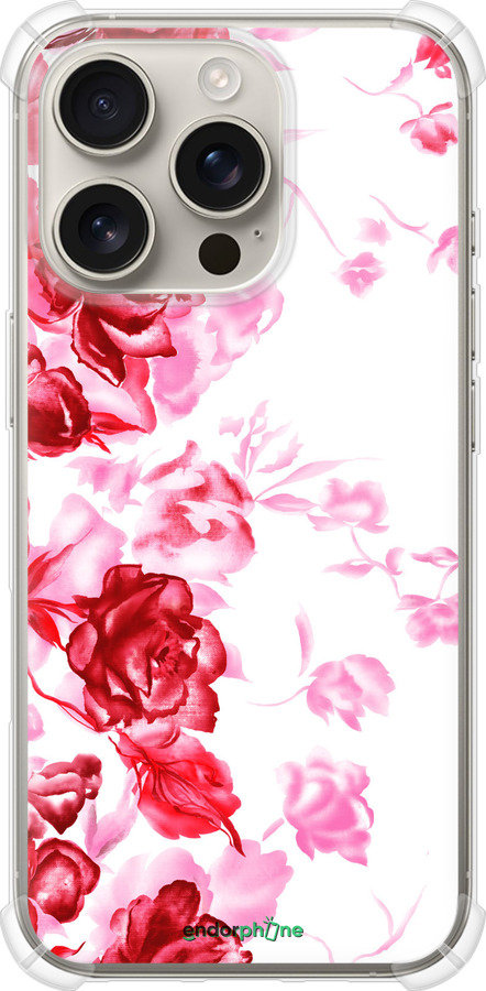 Силіконовий протиударний с посиленими кутами чехол Намальовані троянди для Apple iPhone 16 Pro - 724sp-3708 изображение 