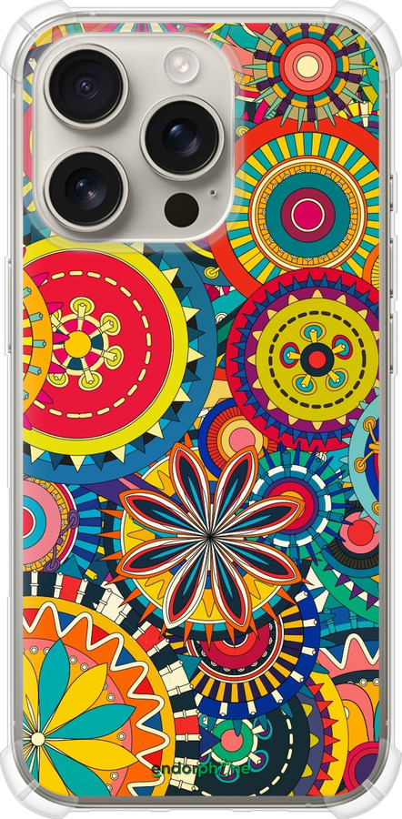 Силикон с усиленными углами чехол Узор 5 для Apple iPhone 16 Pro - 902sp-3708 изображение 