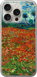 Силиконовый чехол Винсент Ван Гог-Маковое поле для Apple iPhone 16 Pro - 6466u-3708 изображение 