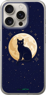 Силиконовый чехол Cute Cat Celestial/Witchy для Apple iPhone 16 Pro - 6787u-3708 изображение 