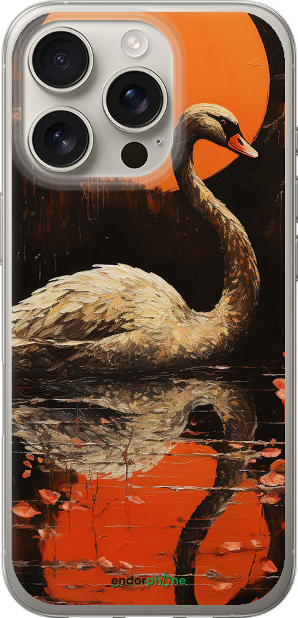 Силиконовый чехол Лебедь для Apple iPhone 16 Pro - 5964u-3708 изображение 