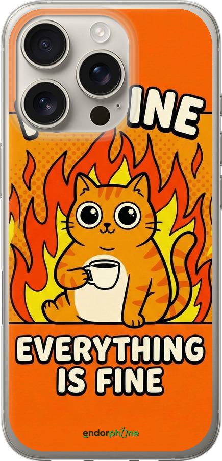 Силиконовый чехол Funny Cat для Apple iPhone 16 Pro - 6786u-3708 изображение 