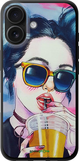 TPU чехол Арт-девушка в очках для Apple iPhone 16 - 3994b-3709 изображение 