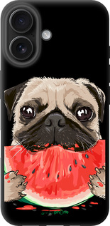 TPU чехол Мопс и арбуз для Apple iPhone 16 - 4665b-3709 изображение 