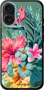 TPU чехол Тропические цветы v1 для Apple iPhone 16 - 4667b-3709 изображение 