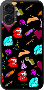 TPU чехол stickers для Apple iPhone 16 - 4757b-3709 изображение 