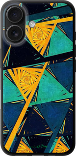 TPU чехол Арт, абстракция, желтый, синий для Apple iPhone 16 - 5382b-3709 изображение 