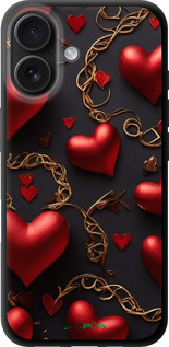 TPU чехол Сердечки для Apple iPhone 16 - 5831b-3709 изображение 