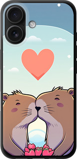 TPU чехол Капибара любовь для Apple iPhone 16 - 6027b-3709 изображение 