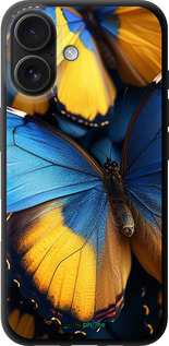 TPU чехол Желто-голубые бабочки для Apple iPhone 16 - 6046b-3709 изображение 